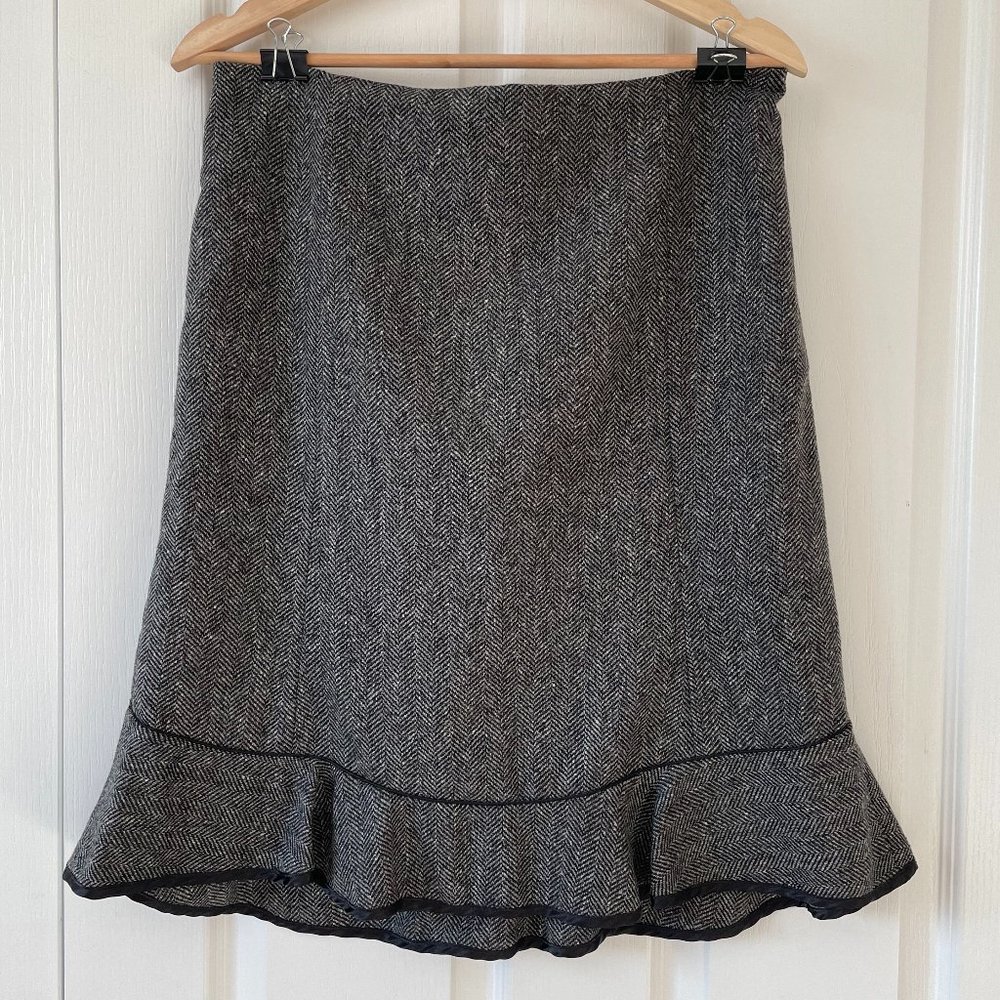 Gap Skirt Wool Blend Knee Length Grey  Womens Size 8
